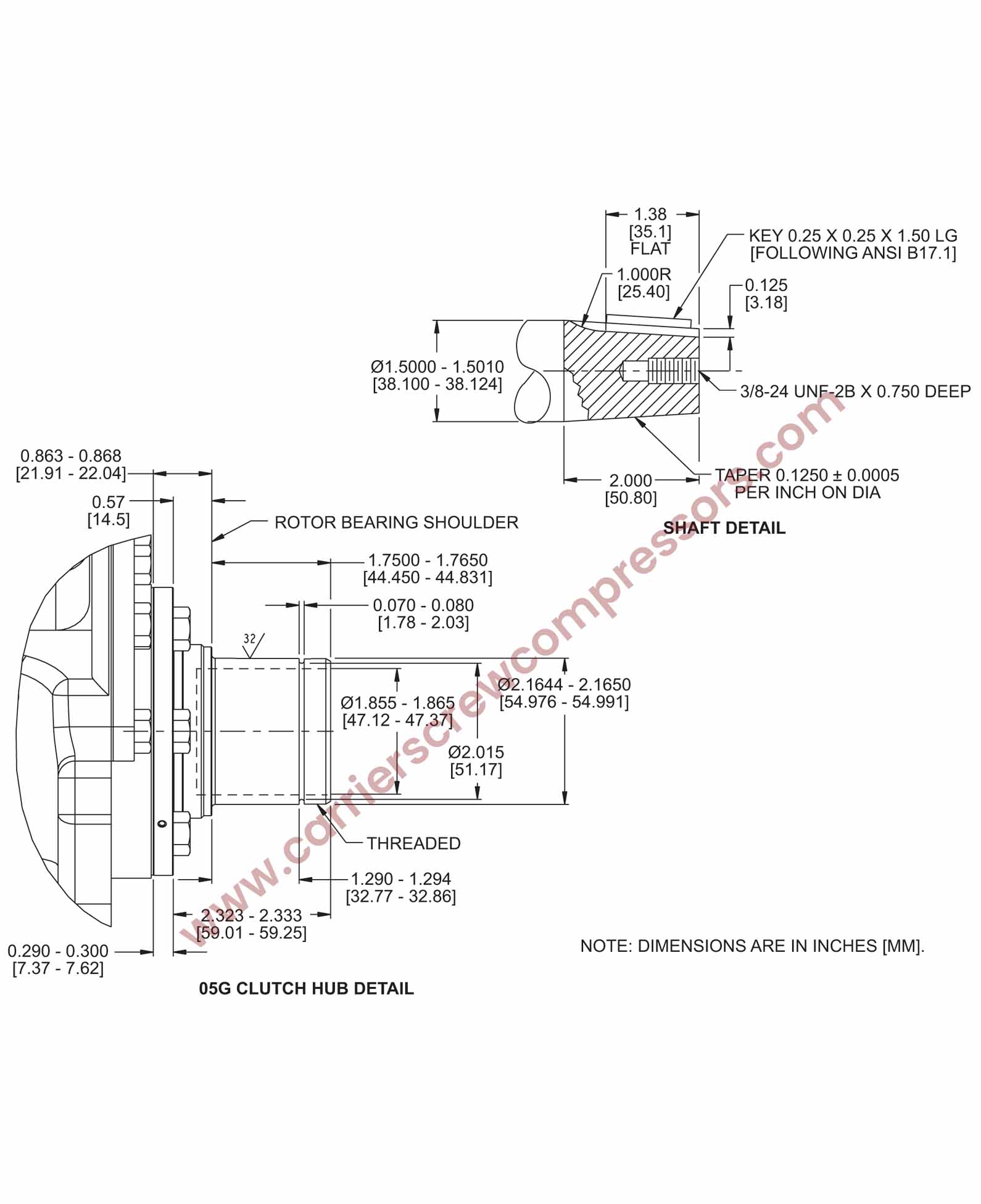 Carrier 05G Clutch hub details