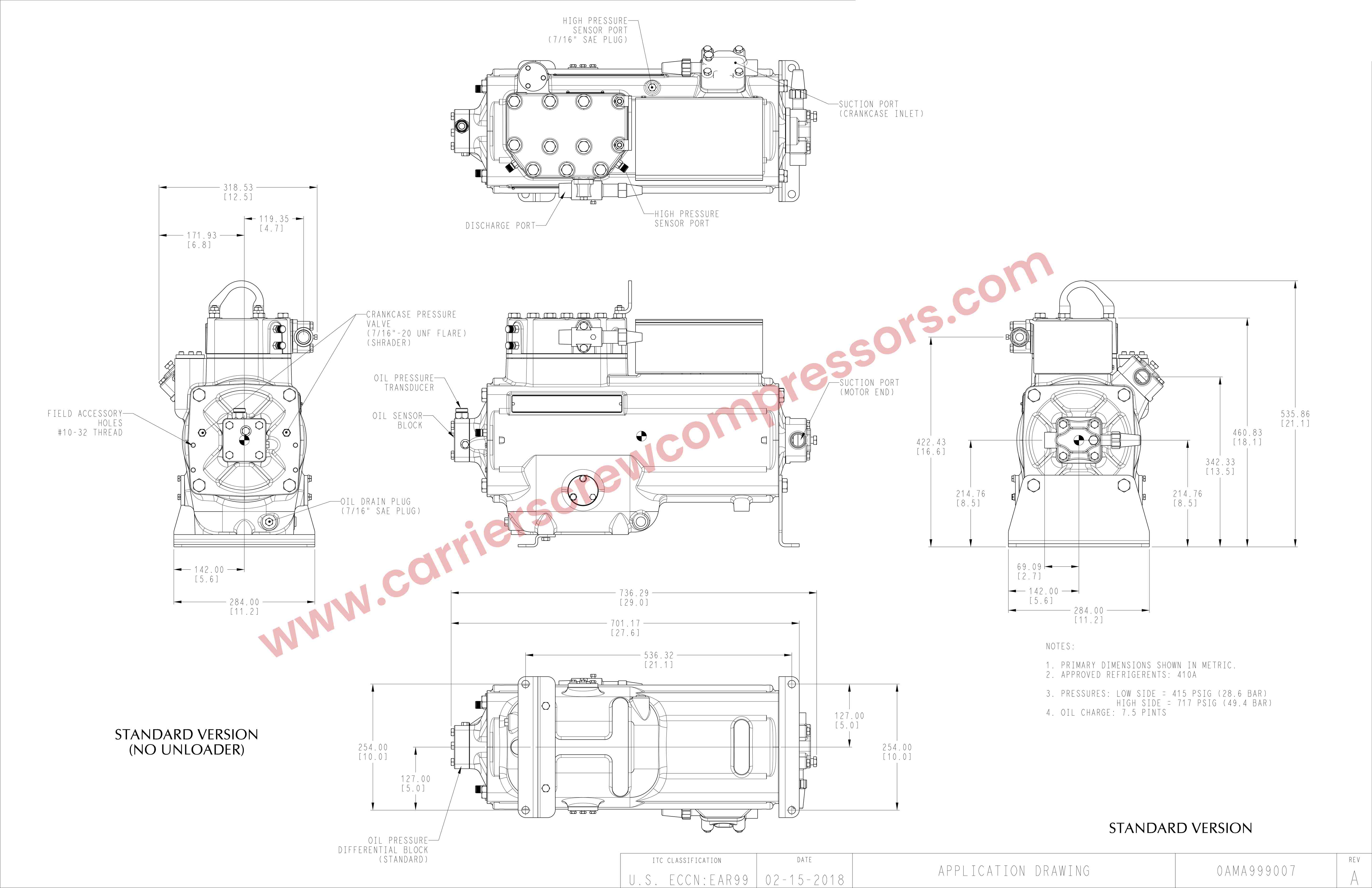 Carrier 06M Application Drawing