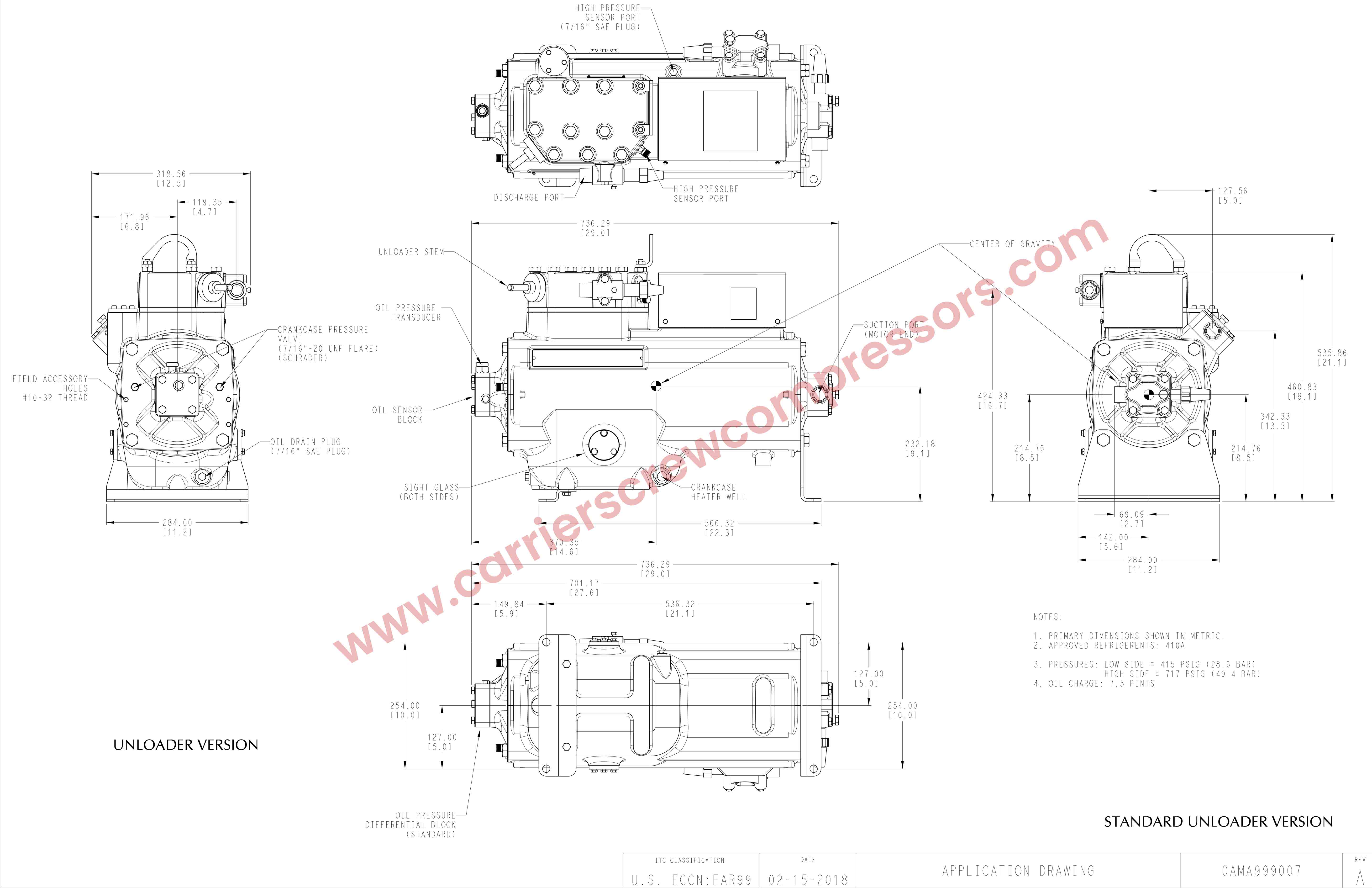 Carrier 06M Application Drawing