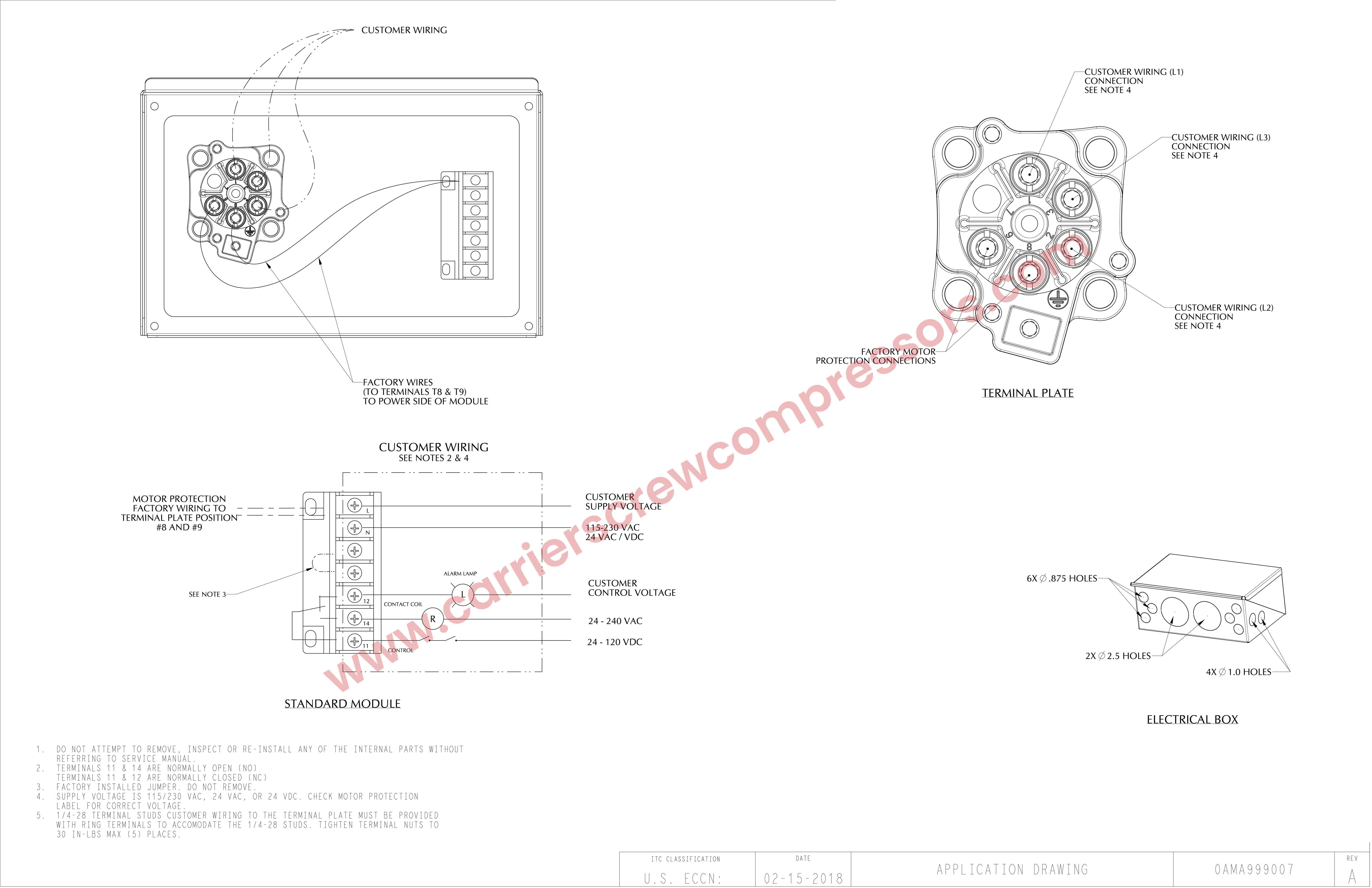 Carrier 06M Application Drawing